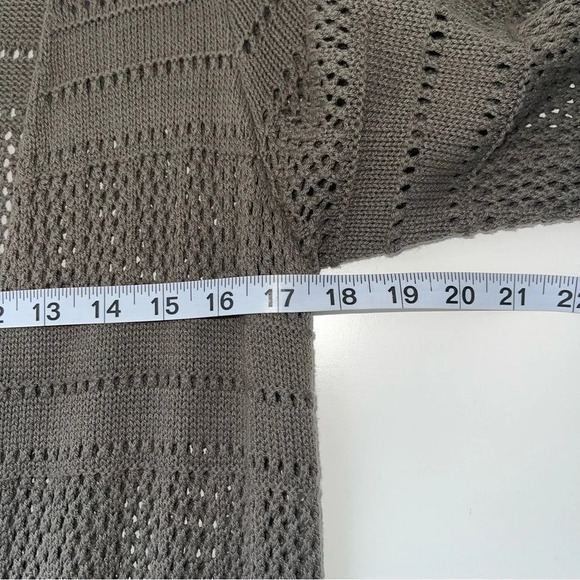 Maurices Olive Green Open Stitch Knit Duster Cardigan Xsmall Women’s - Picture 7 of 11